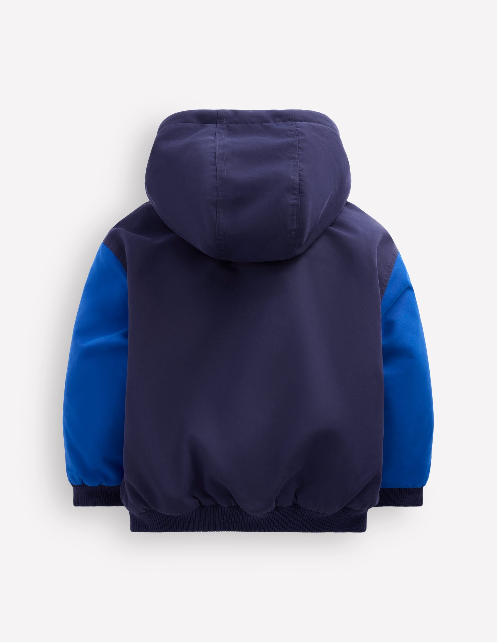 Wendbare Teddyfell-Bomberjacke-BLAU und ROT COLOR BLOCKING - Image 2
