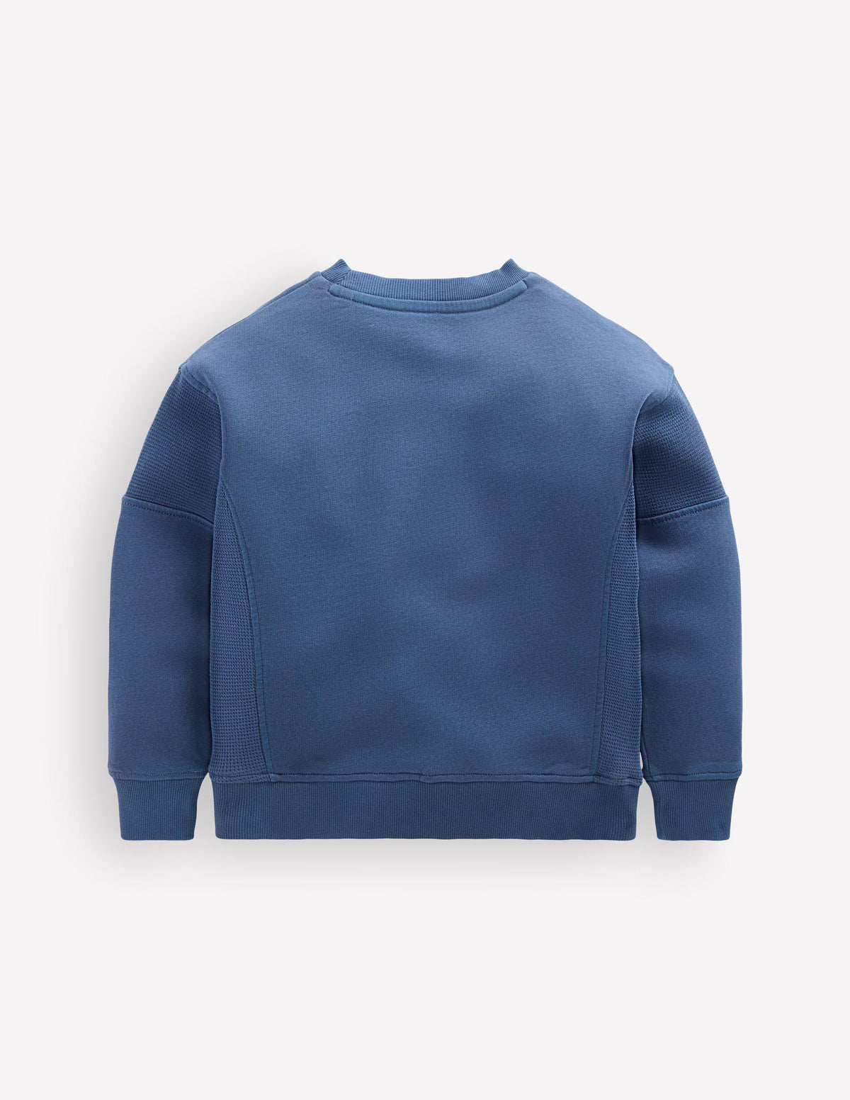 Garment Dye Waffle Mix Sweater-Denim Blue-2