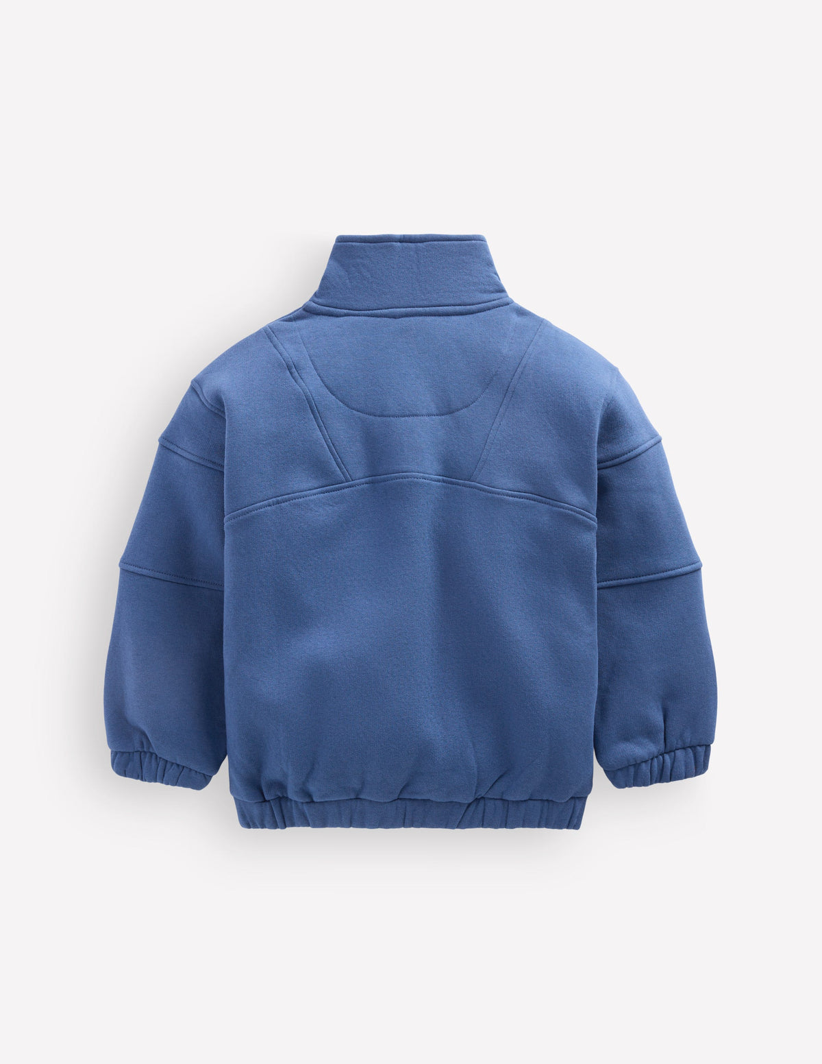 Sweatshirt mit Halbreißverschluss-Denim-Blau-2