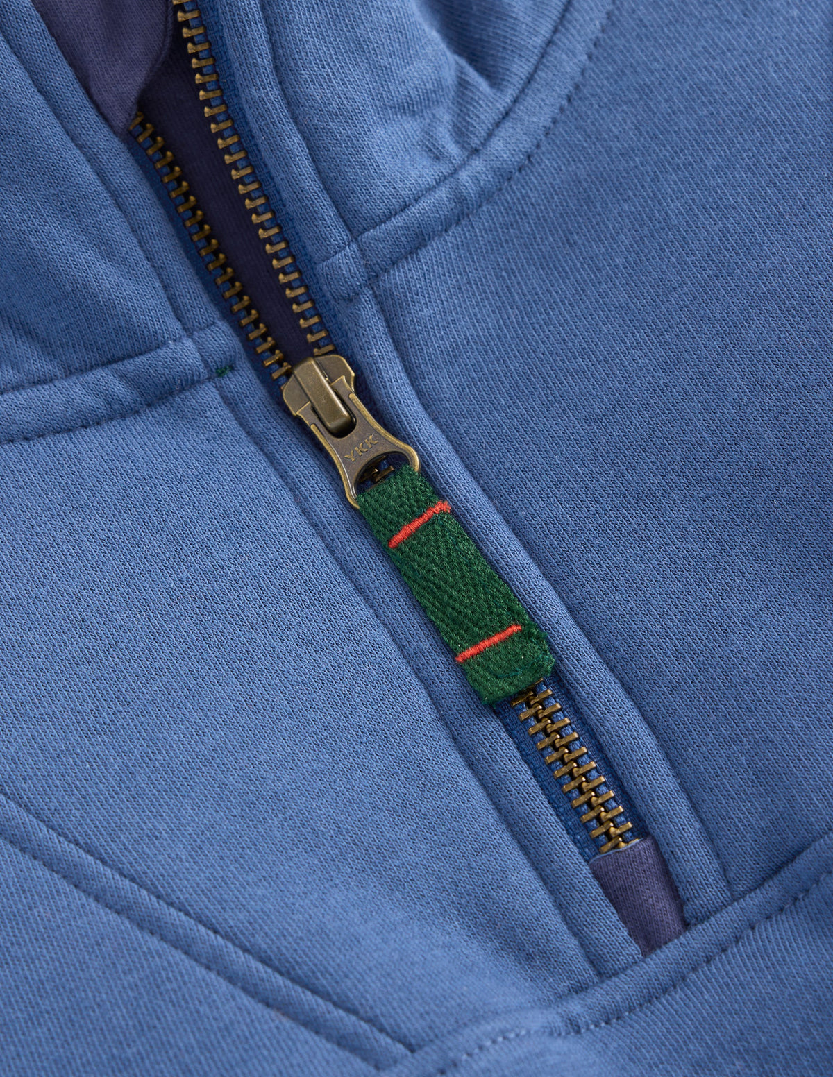 Sweatshirt mit Halbreißverschluss-Denim-Blau-3