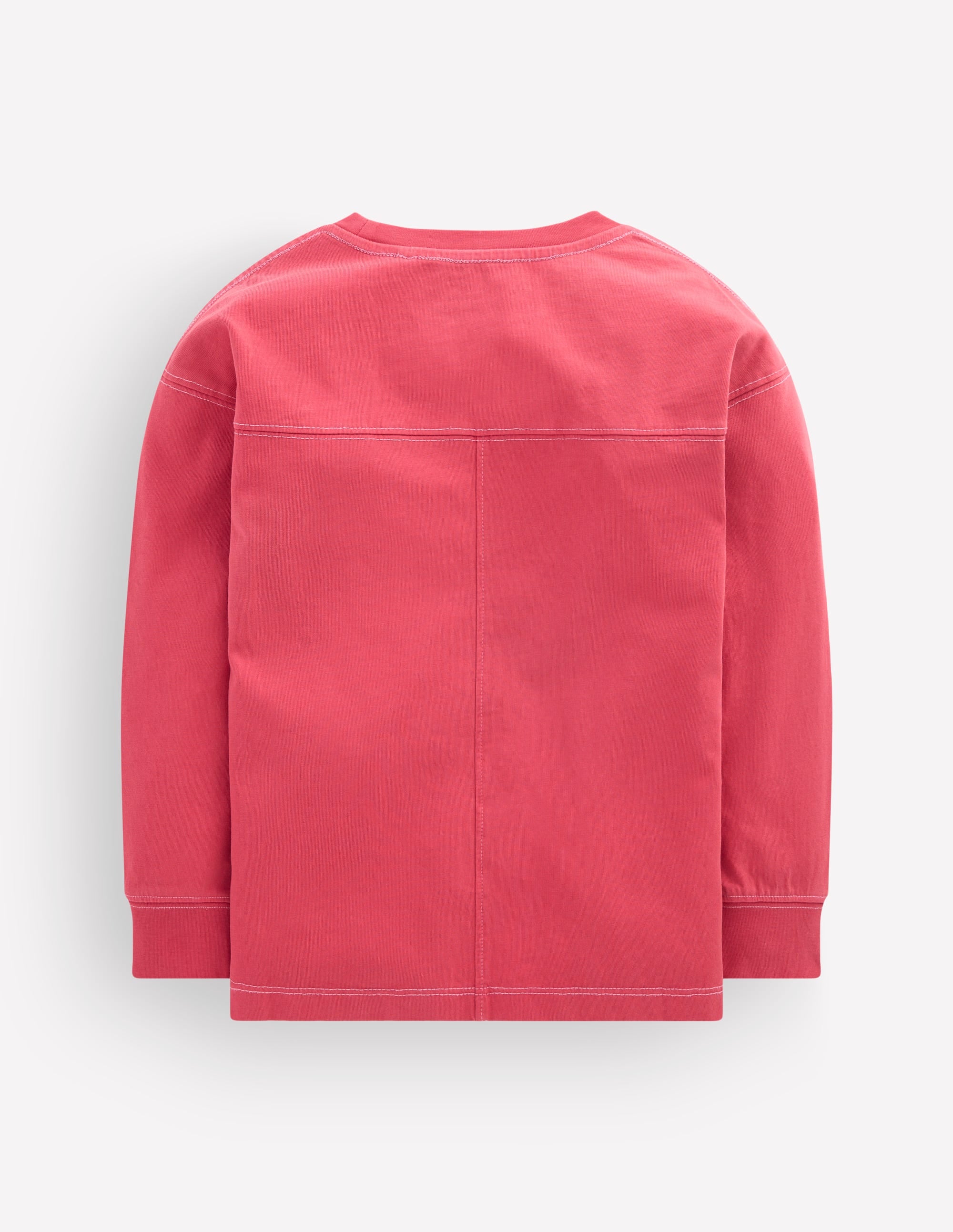 T-shirt décontracté à surpiqûres-Blush hivernal - Image 2
