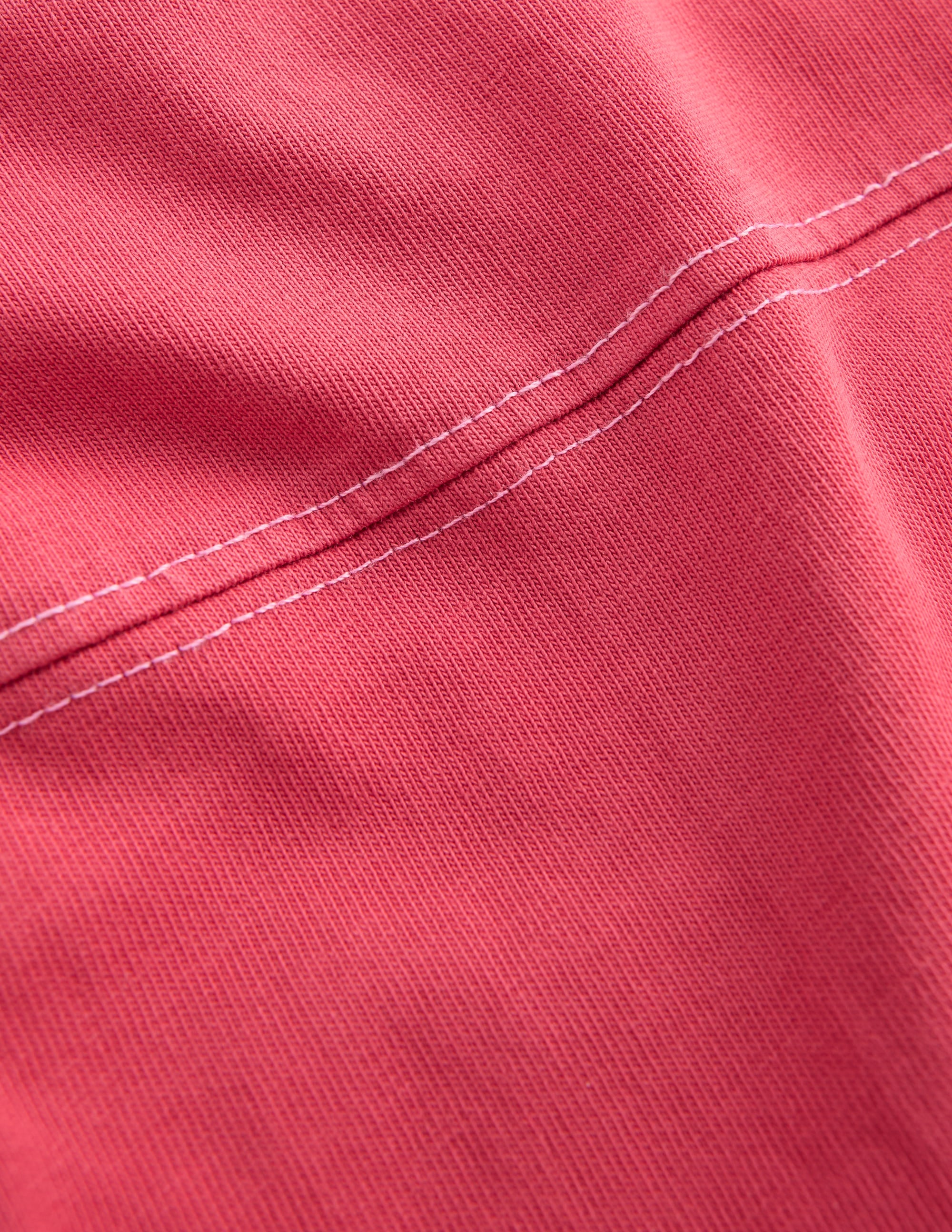 T-shirt décontracté à surpiqûres-Blush hivernal - Image 3