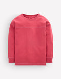 T-shirt décontracté à surpiqûres-Blush hivernal