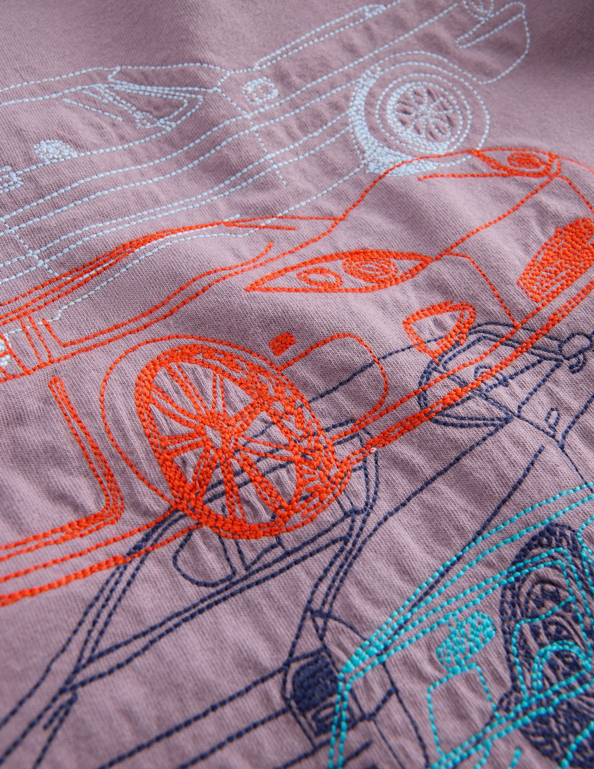 Langarmshirt mit Superstitch-Stapel-Design-GRAU COOLE AUTOS - Image 3