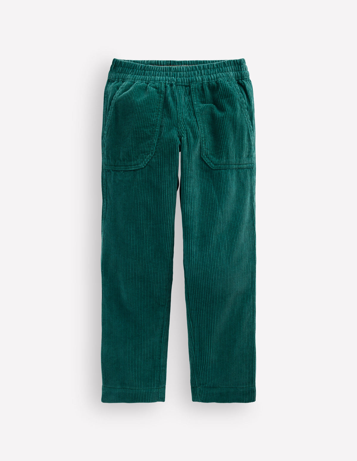 Pantalon à enfiler en velours côtelé-Vert canard - Image 4