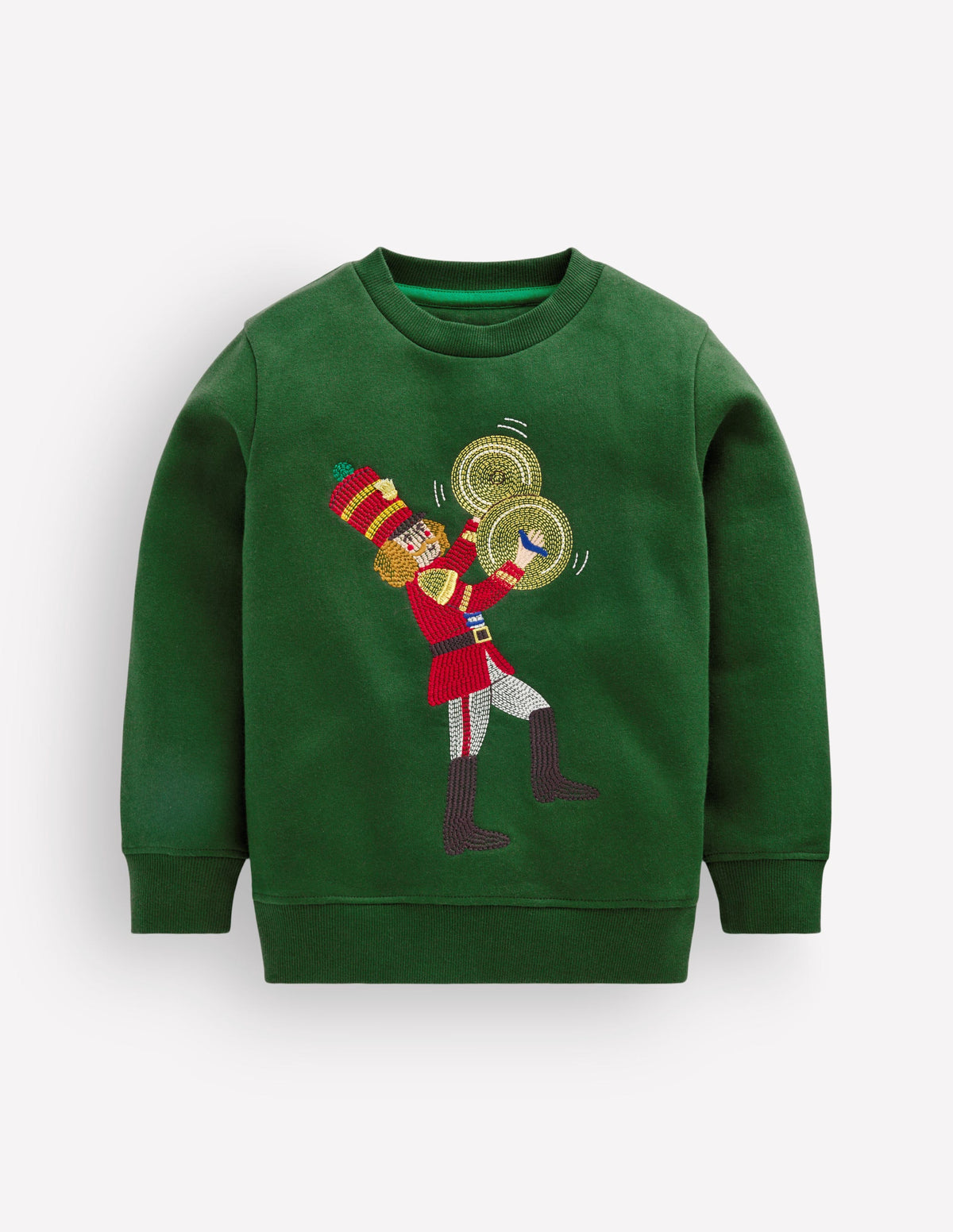Sweatshirt mit Applikation-Grün Nussknacker Marschierender Musikant-1