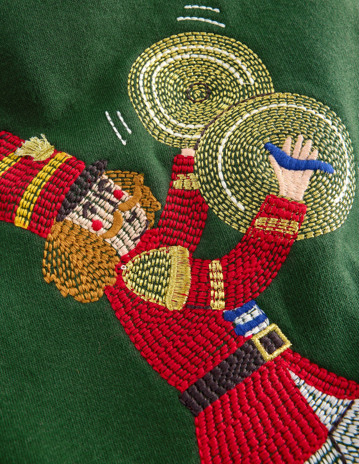 Sweatshirt mit Applikation-Grün Nussknacker Marschierender Musikant - Image 3