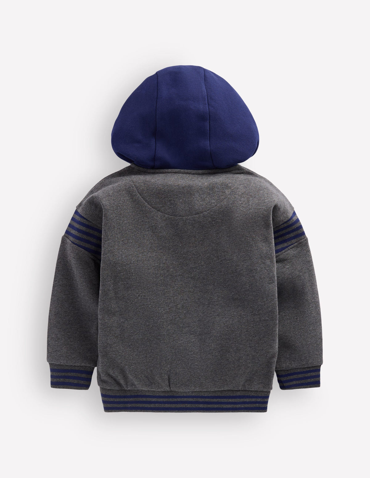 Colourblock Hoodie-Charcoal Marl - Image 2