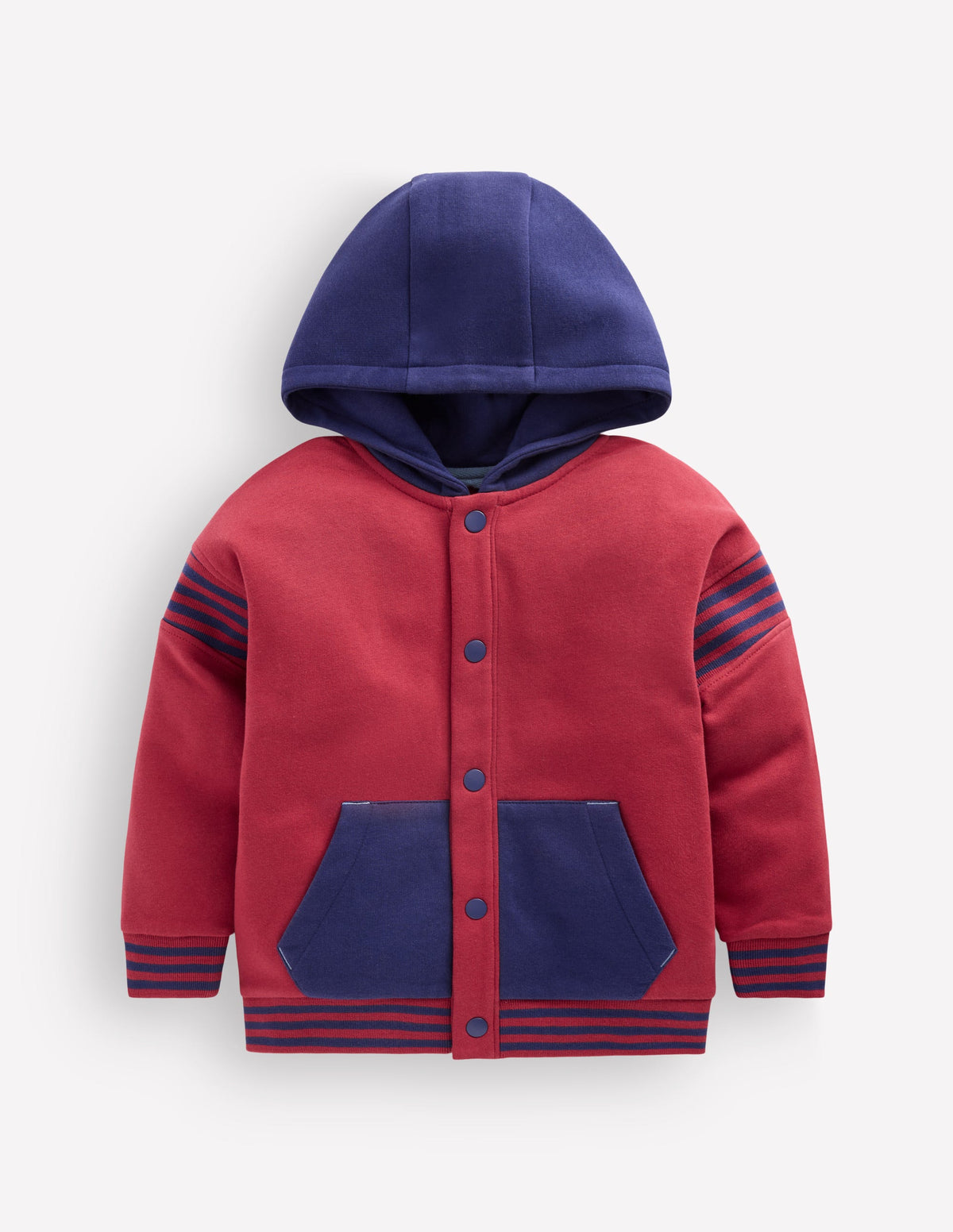 Kapuzenpullover im College-Look-Erdiges Rot - Image 1