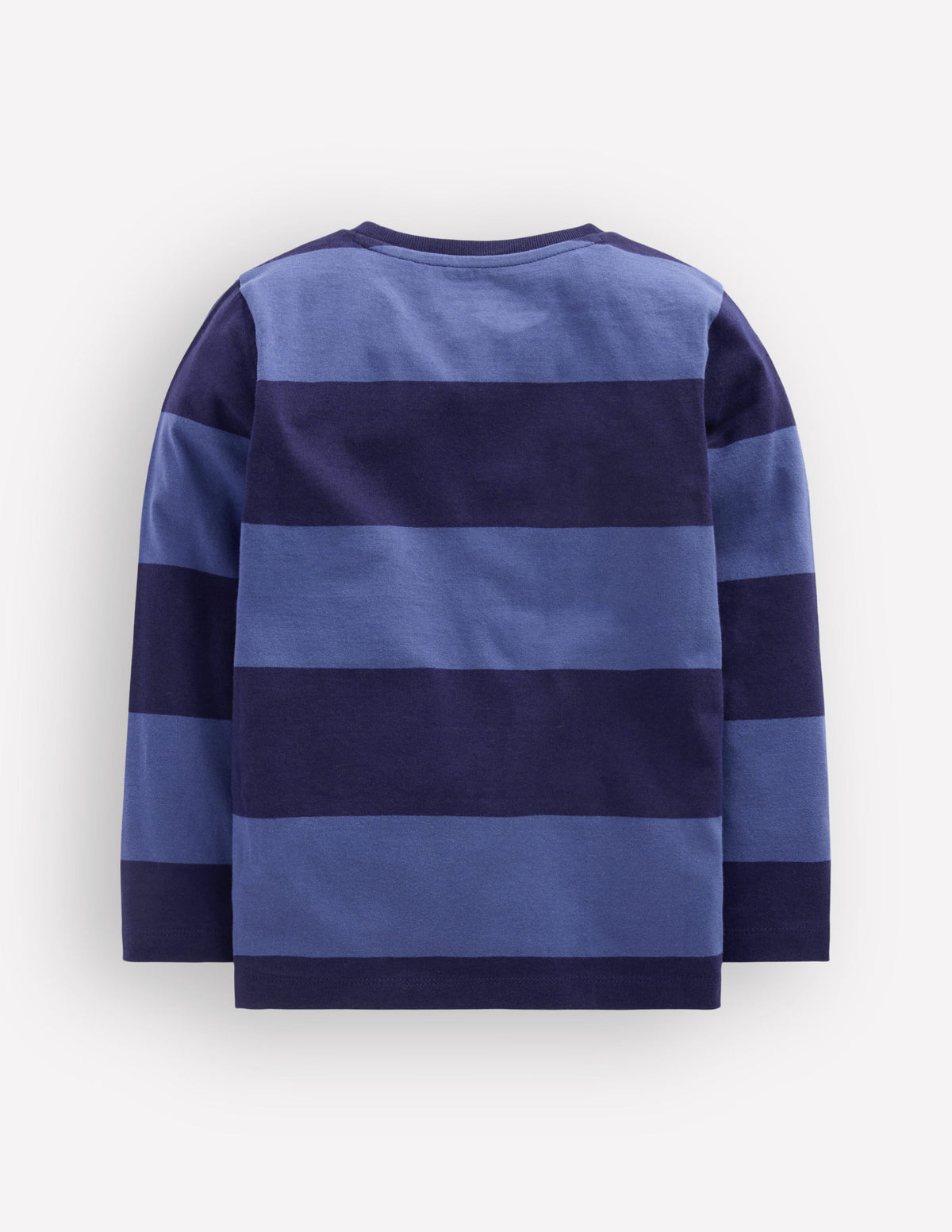 Striped Stitch Detail T-Shirt-Blue Stripe, Guitar-2
