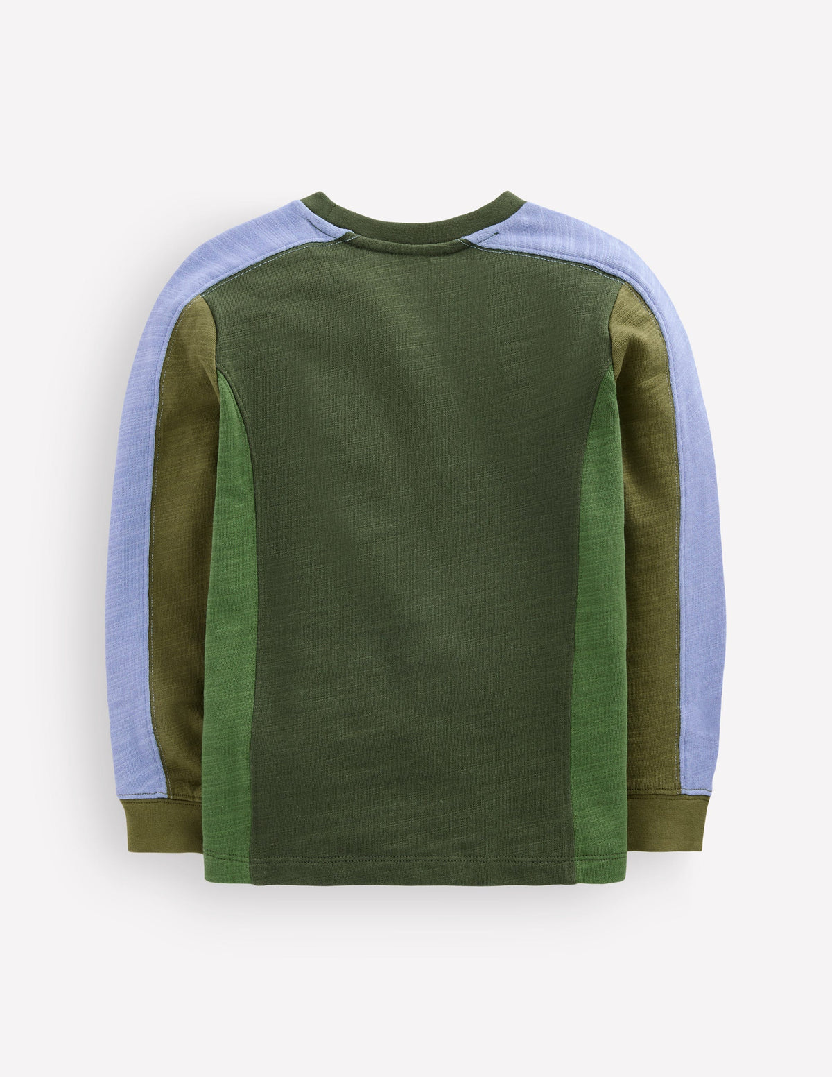 Mittelschweres Langarmshirt mit Color Blocking-Braunschweigisches Grün Color Blocking - Image 2