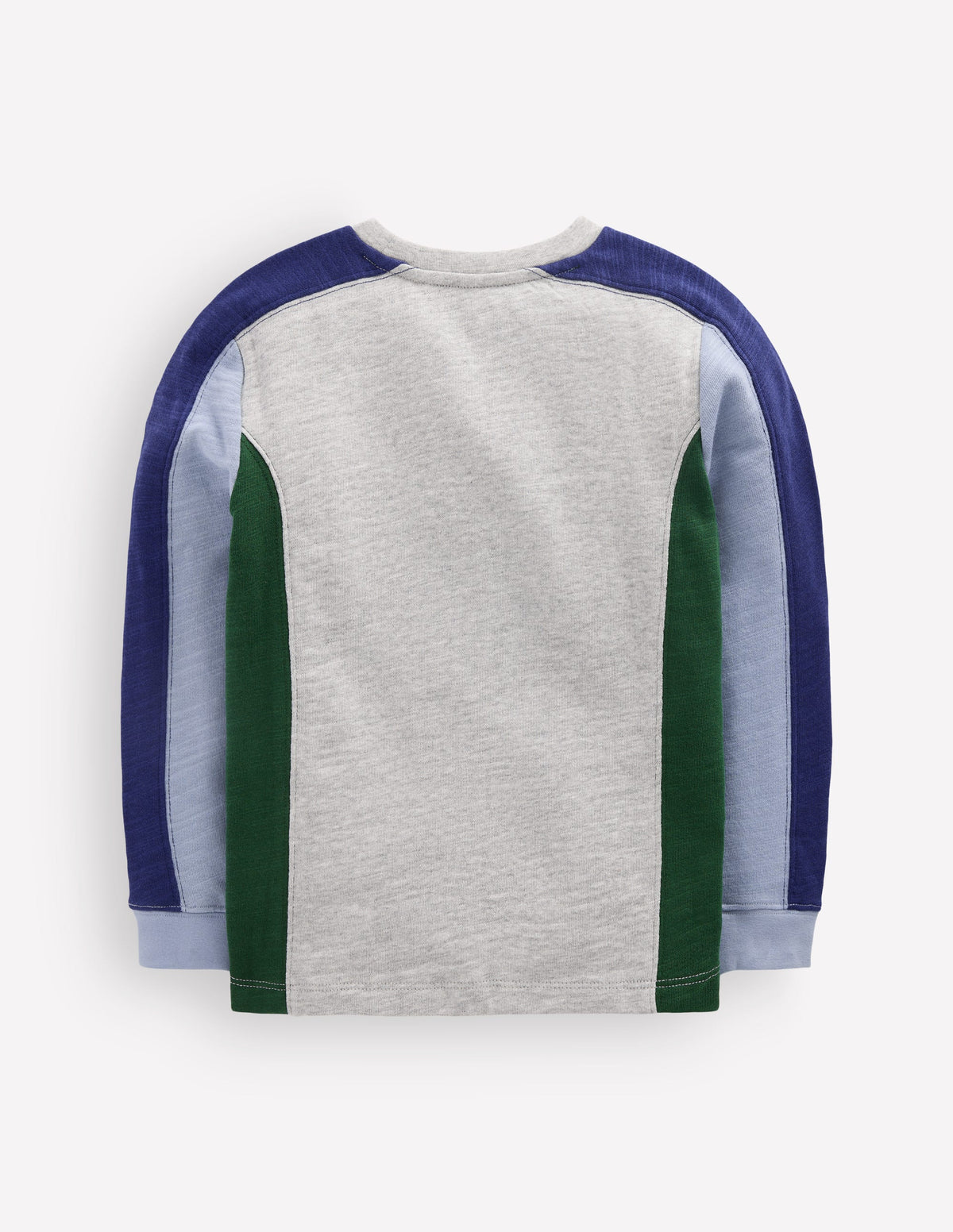 Mittelschweres Langarmshirt mit Color Blocking-Dunkelgrau, Blockfarben - Image 2