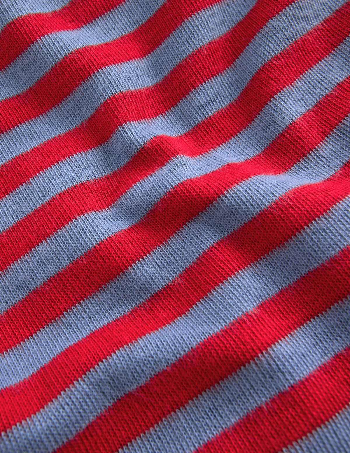 Gemütlicher, texturierter Raglanpullover-Französischer Denim/Edelsteinrot - Image 3