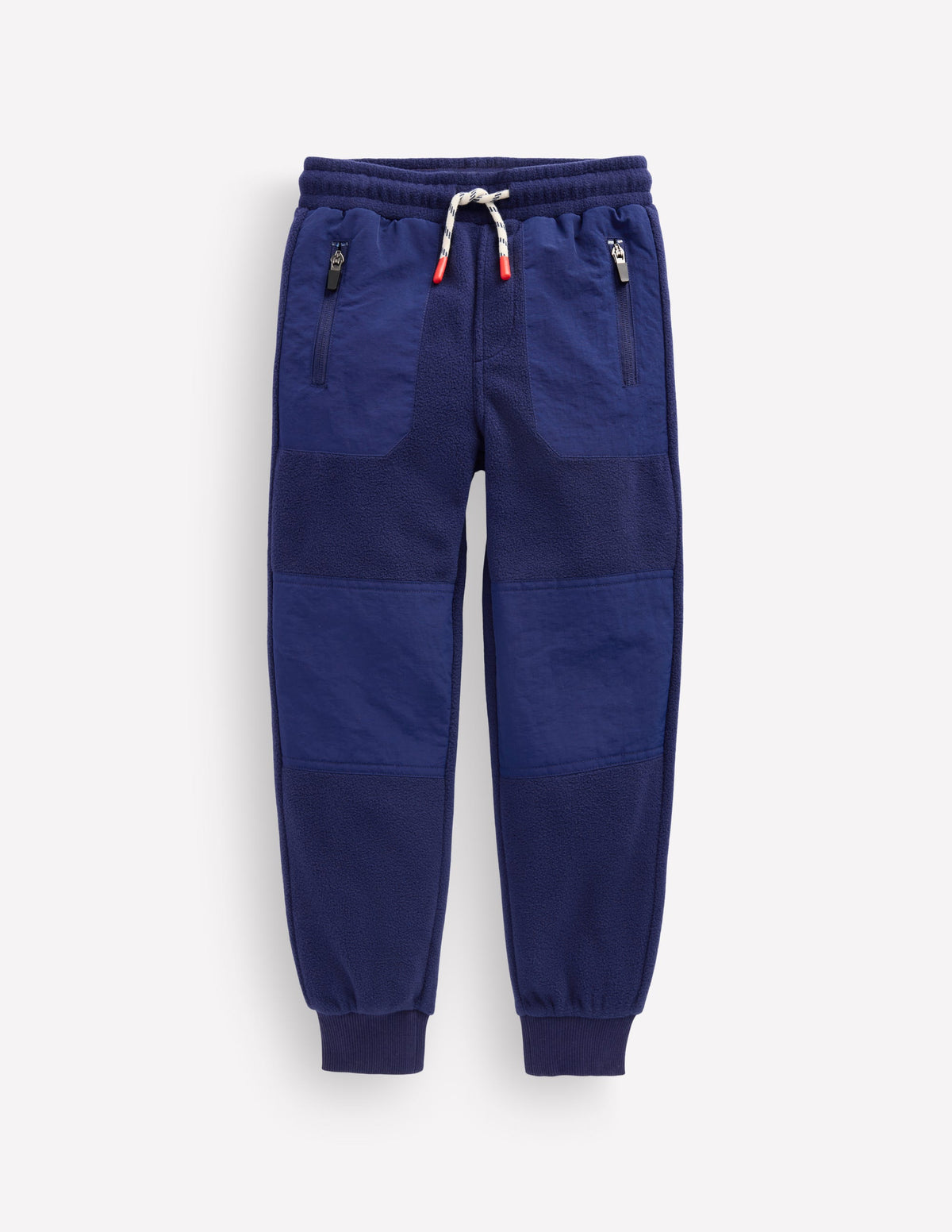 Fleece-Jogginghose mit verstärktem Knie-Denim-Blau - Image 1