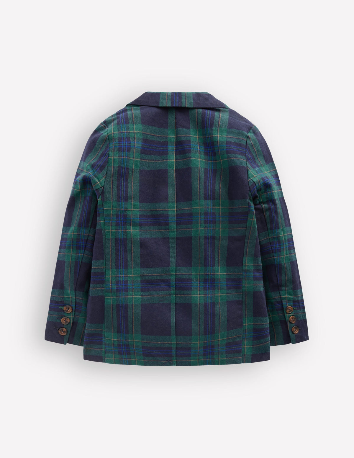 Karierter, eleganter Blazer-Navy Kariert - Image 3