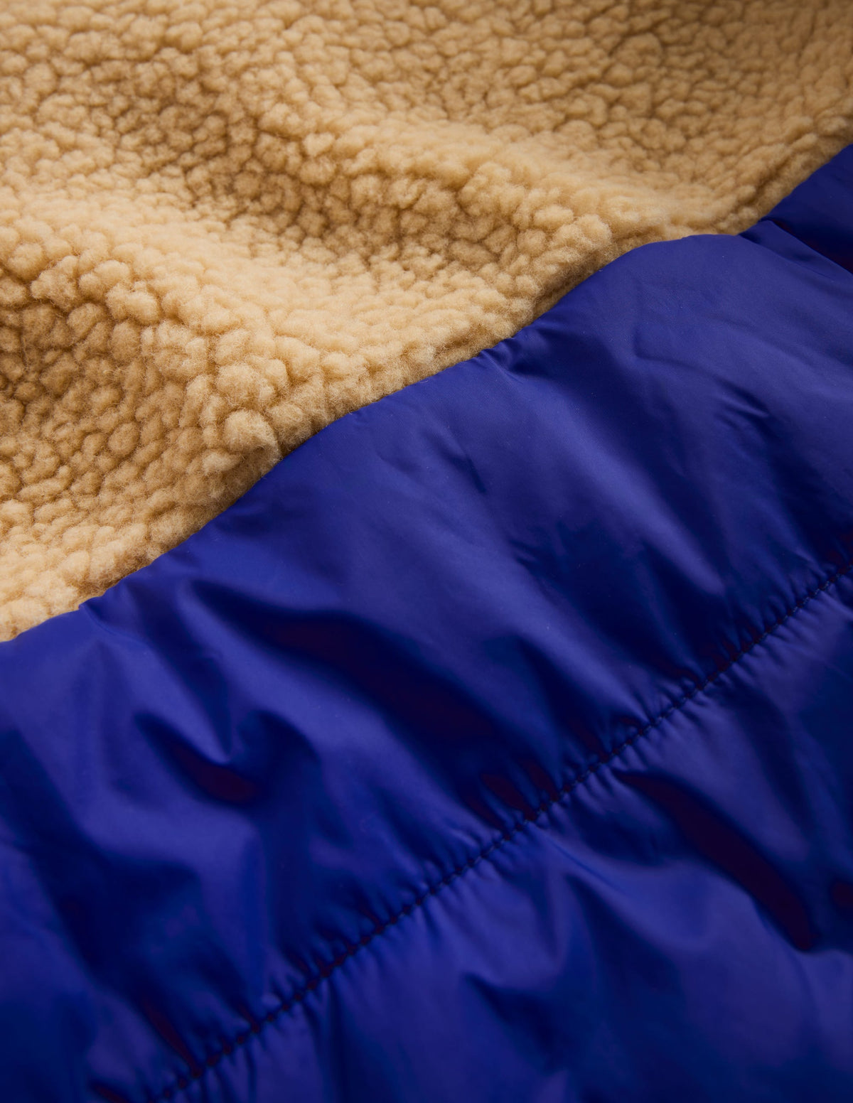 Mittellange wattierte Jacke-Grün/Marineblau gestreift-6