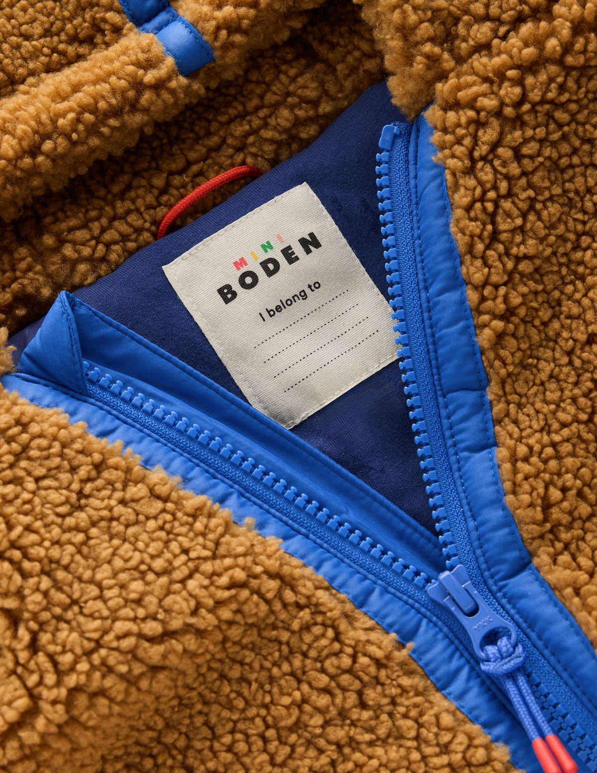 Veste à capuche cosy en borg-Borg marron-4