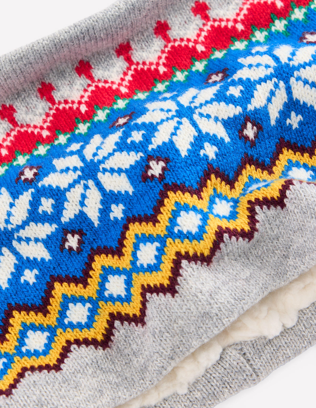 Fair-Isle-Schlauchschal-Grau Meliert-2