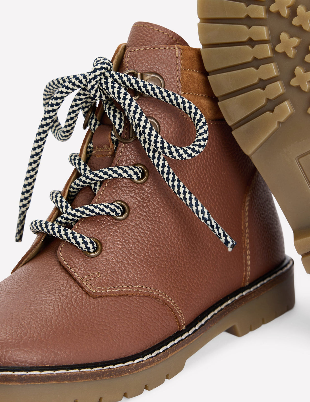 Wanderstiefel mit Schnürung-Hellbraun-3