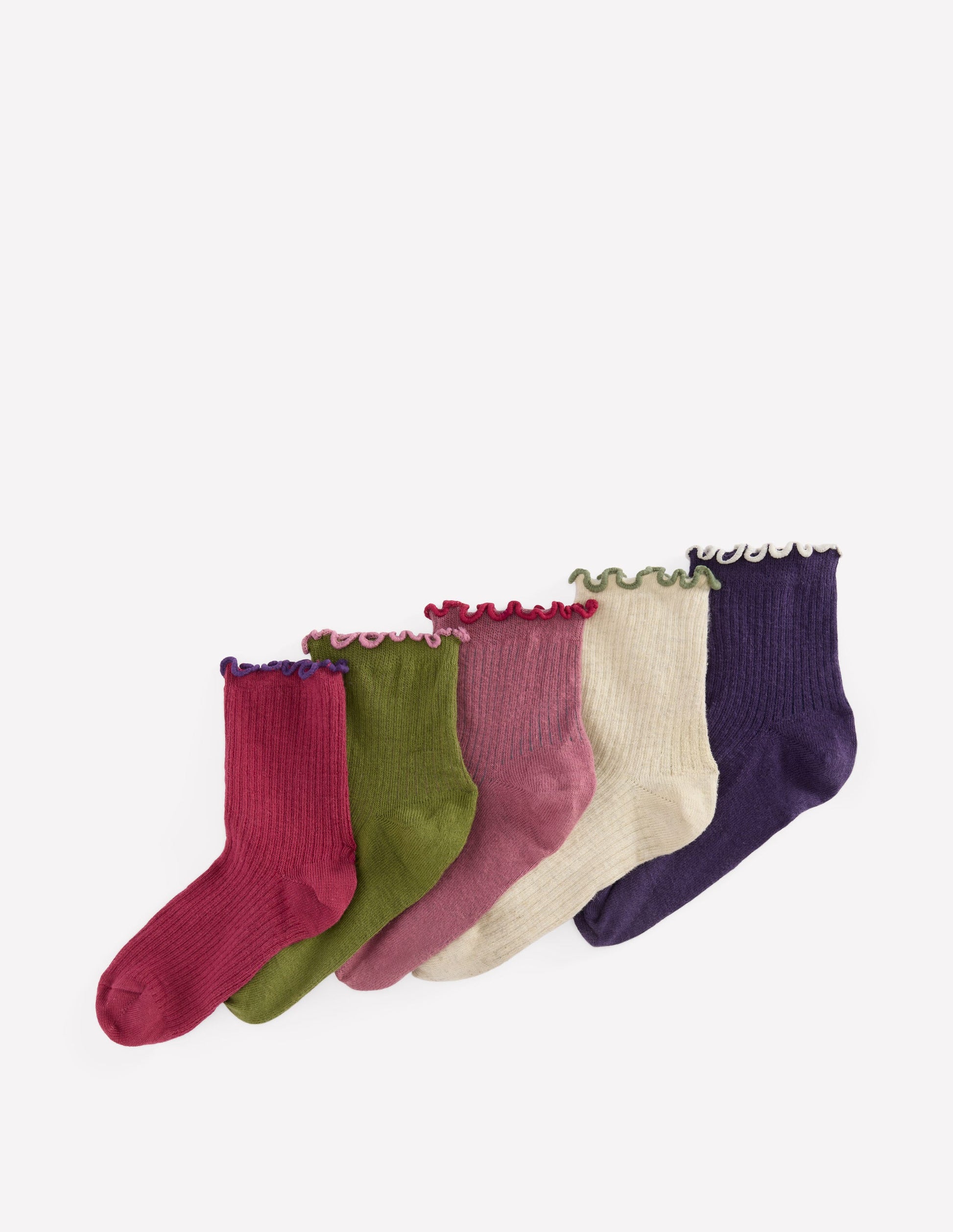 5 paires de chaussettes à volants-Multi-1