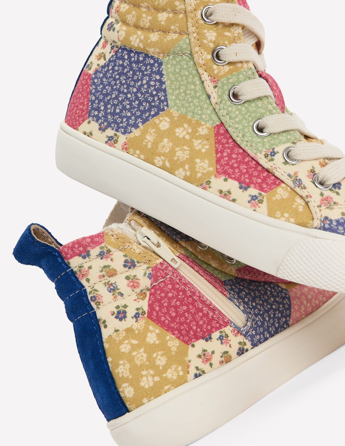 Hohe Sneaker-Patchwork-Blumen - Image 3