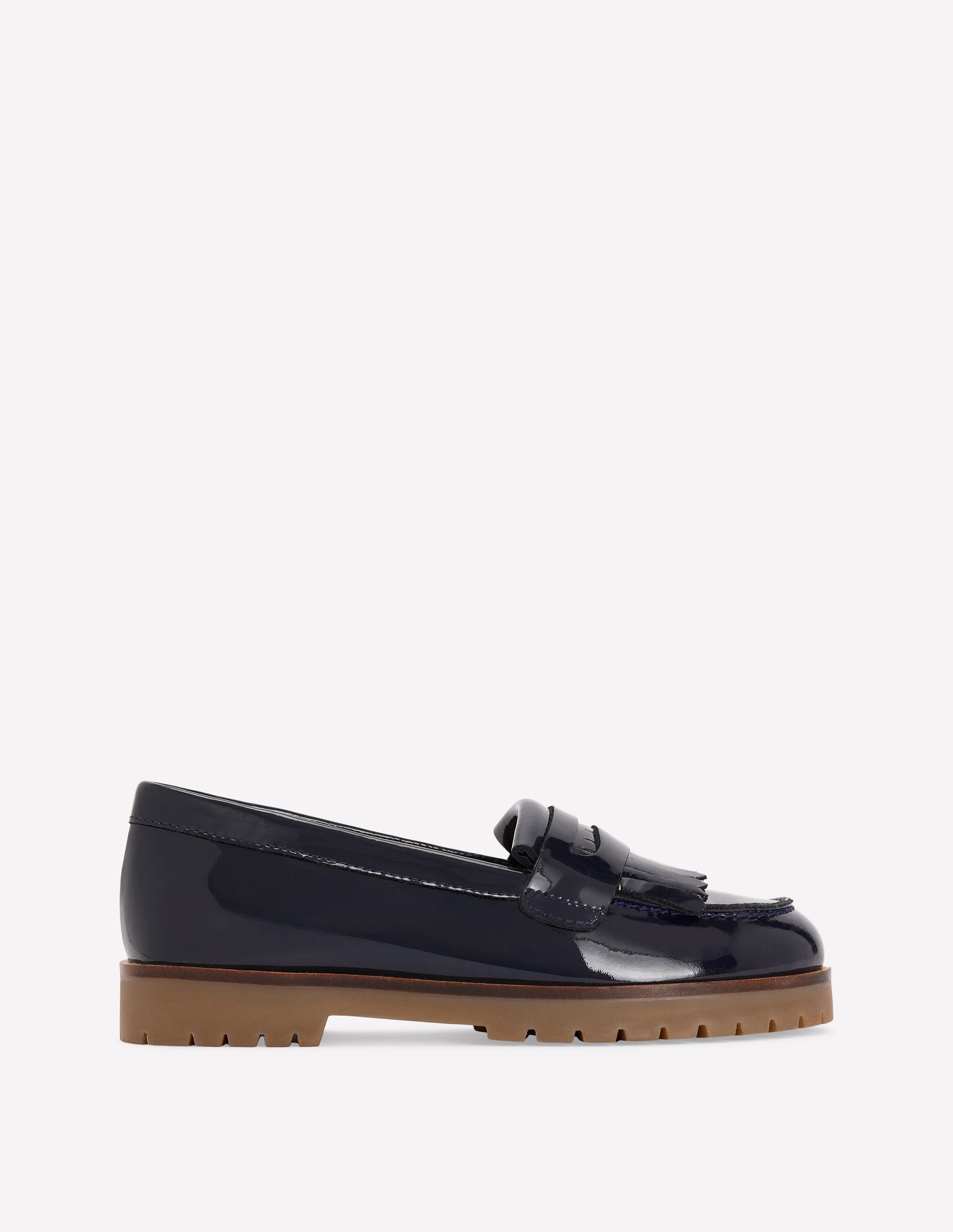 Loafer mit breiter Sohle-Schuluniform-Marineblau-1