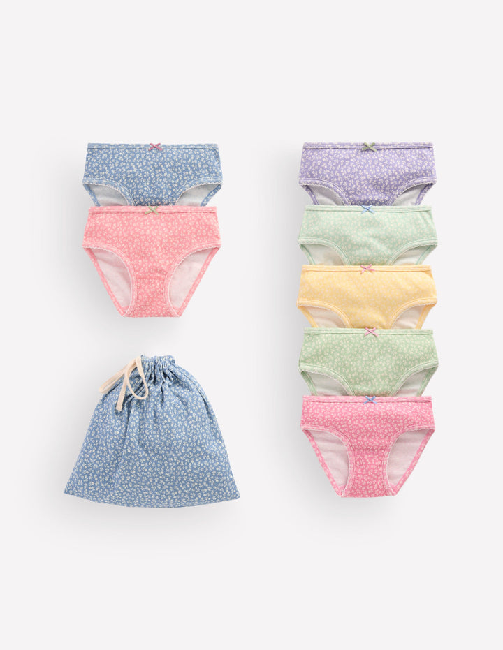 Unterhosen im 7er-Pack-Kleines Blumenmuster Frühling