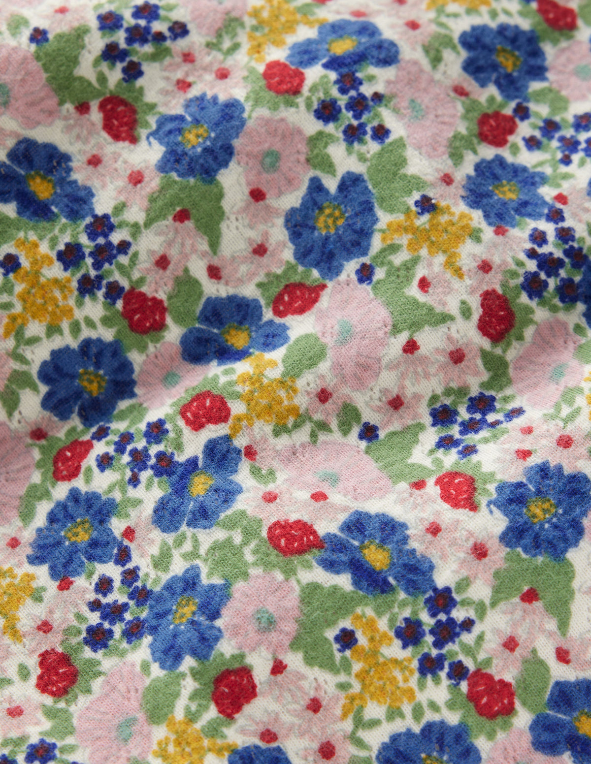 Langärmeliges Oberteil mit Pointelle-Muster-Kuddelmuddel Blumenmuster - Image 3