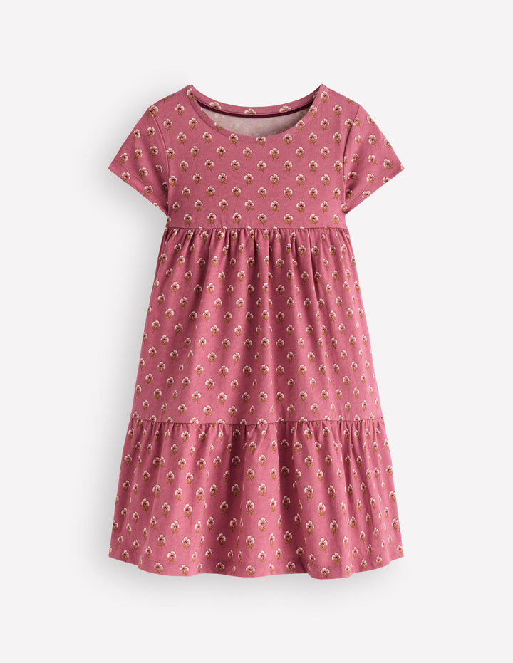 Ariel Jerseykleid zum Herumwirbeln-Pink Geblümt