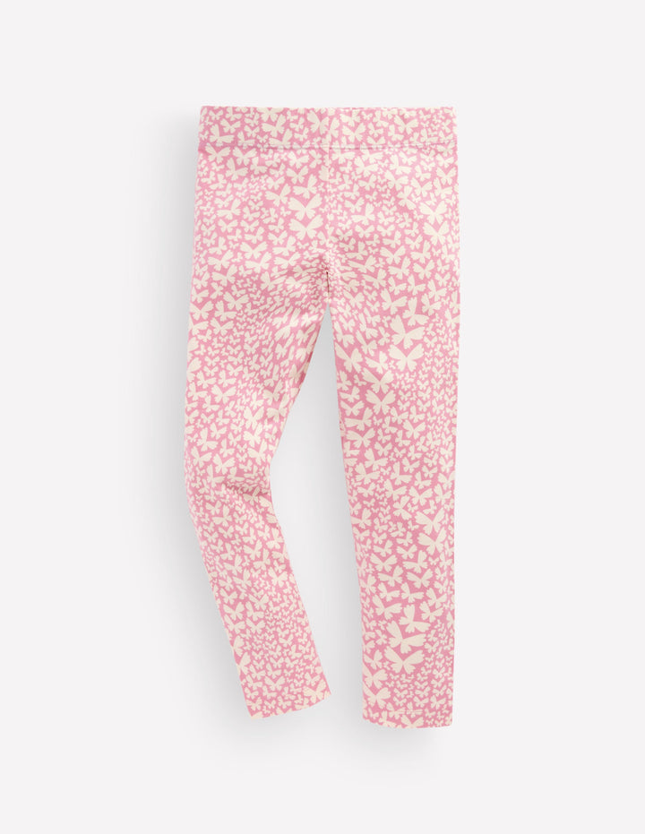 Lustige Leggings-Kirschblütenrosa, Schmetterlinge