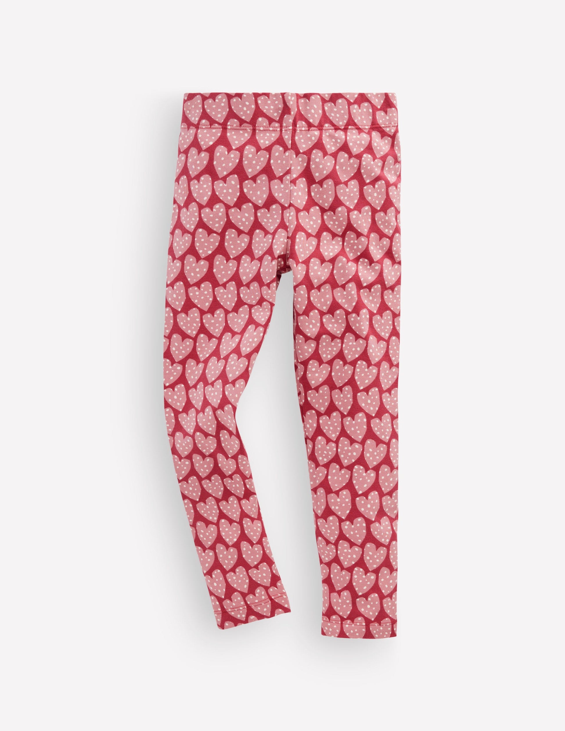 Legging fun-Cœurs à pois terre rouge-1