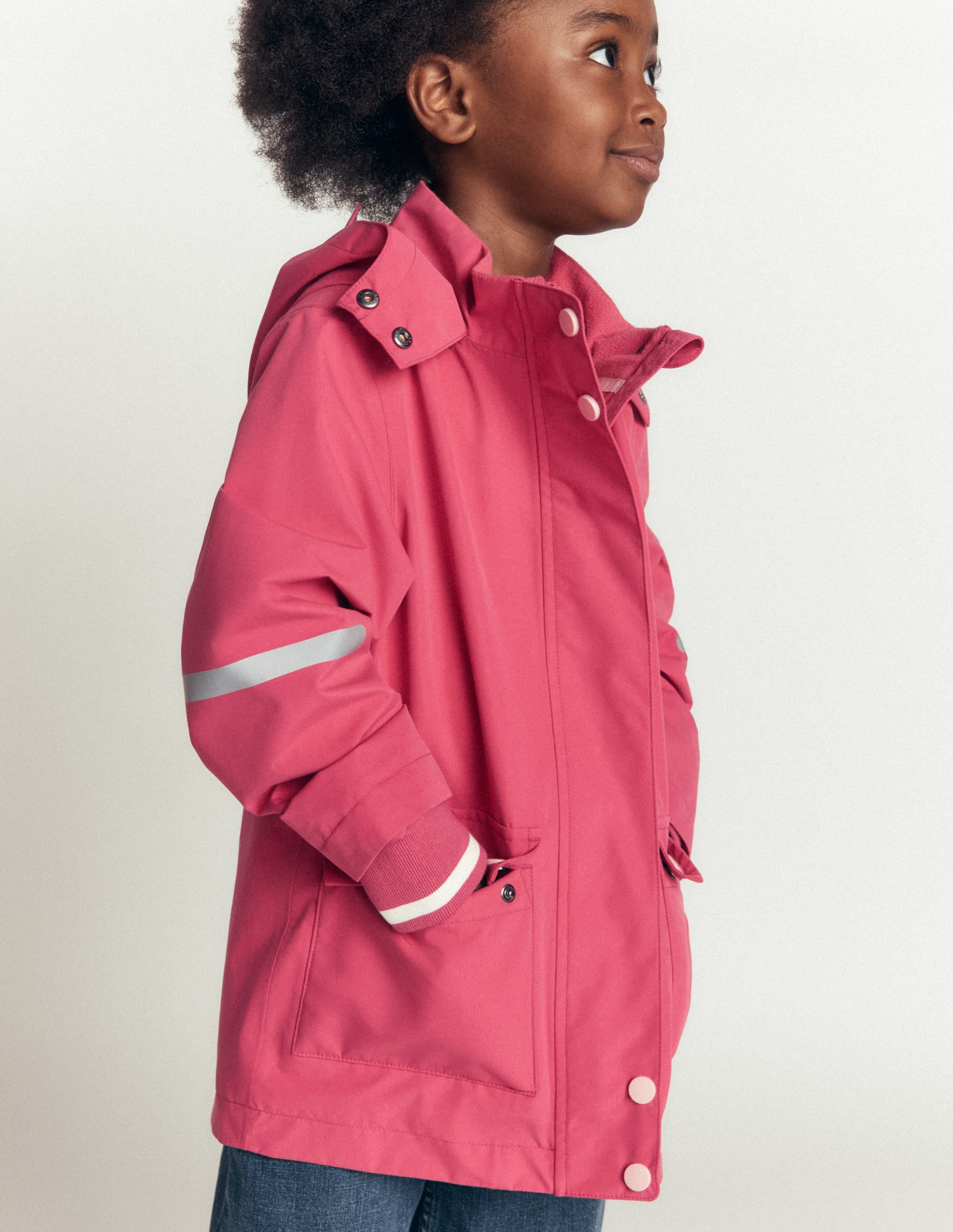 Wasserdichte Fischerjacke-Vintagerosa - Image 1