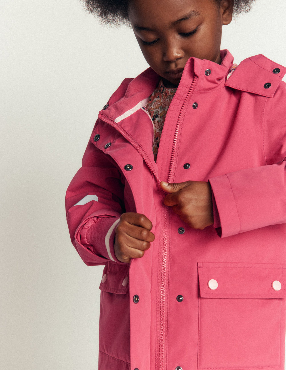 Wasserdichte Fischerjacke-Vintagerosa - Image 2