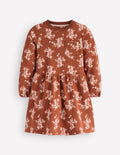 Minna Sweatkleid-Braun Blumenmuster