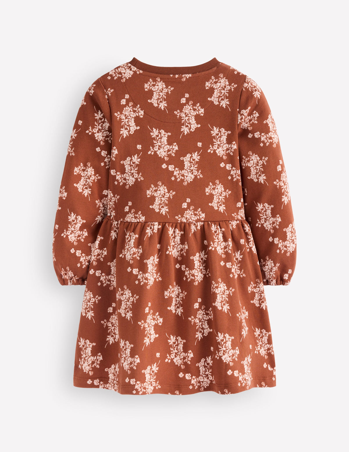 Minna Sweatkleid-Braun Blumenmuster-2