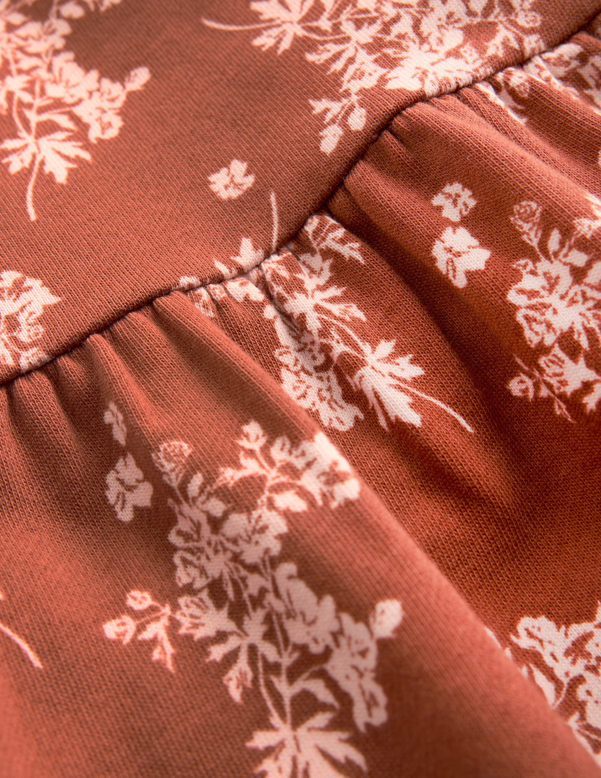 Minna Sweatkleid-Braun Blumenmuster-3