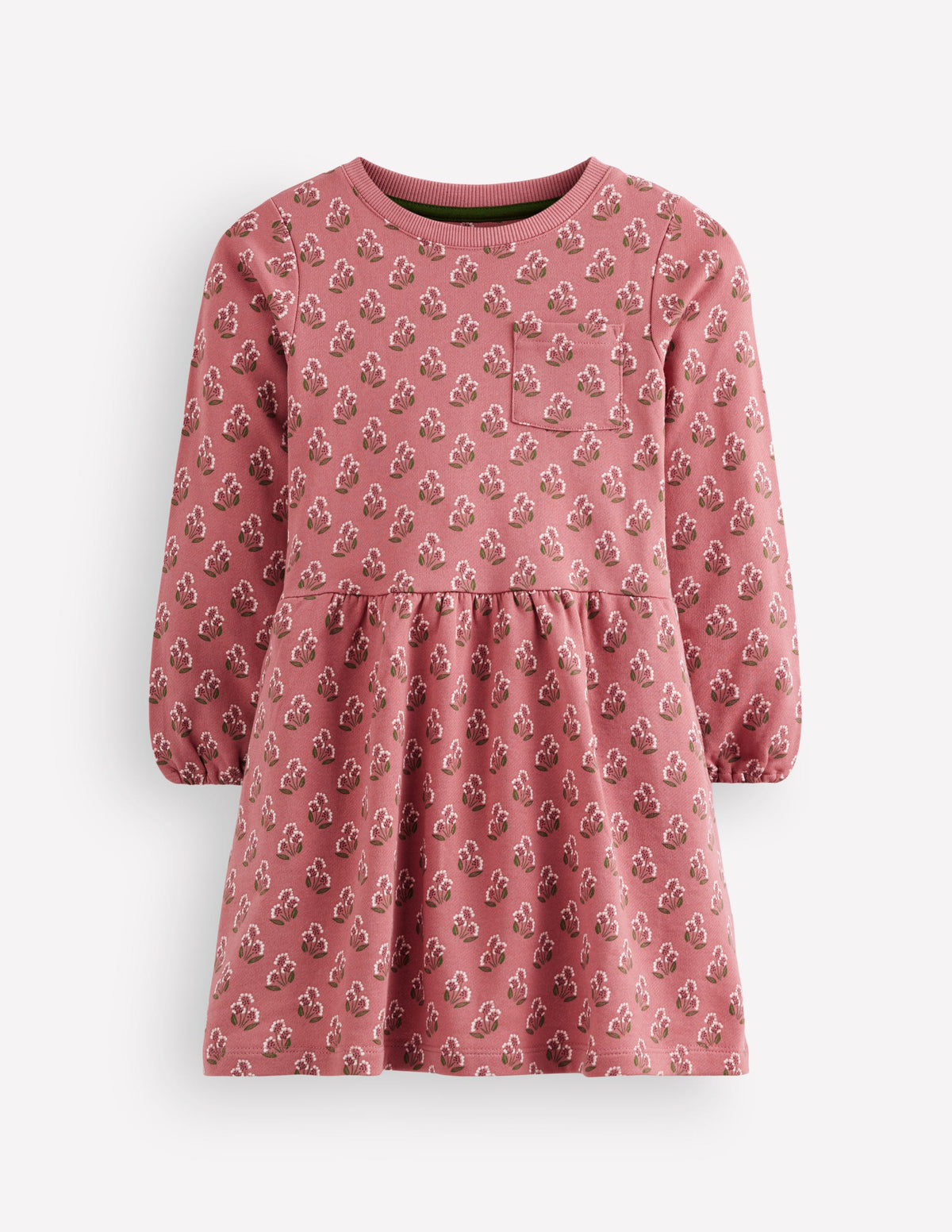 Minna Sweatkleid-Pink Geblümt-1