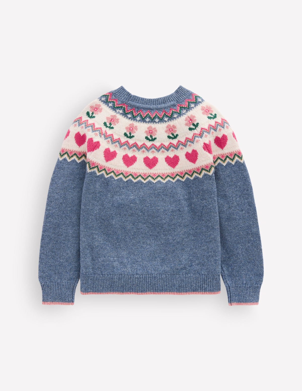 Eleanor Fair-Isle-Pullover-Blauhäher Meliert - Image 2