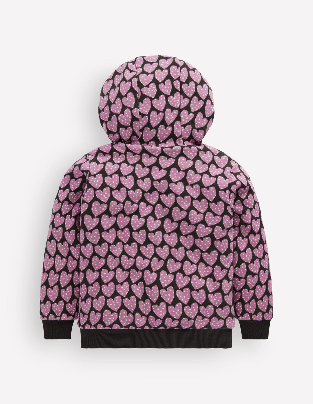 Sweat à capuche réversible en borg-Cœurs violet-2