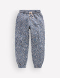 Fröhlich bedruckte Jogginghose-Calico-Weiß/Blaues Leopardenmuster