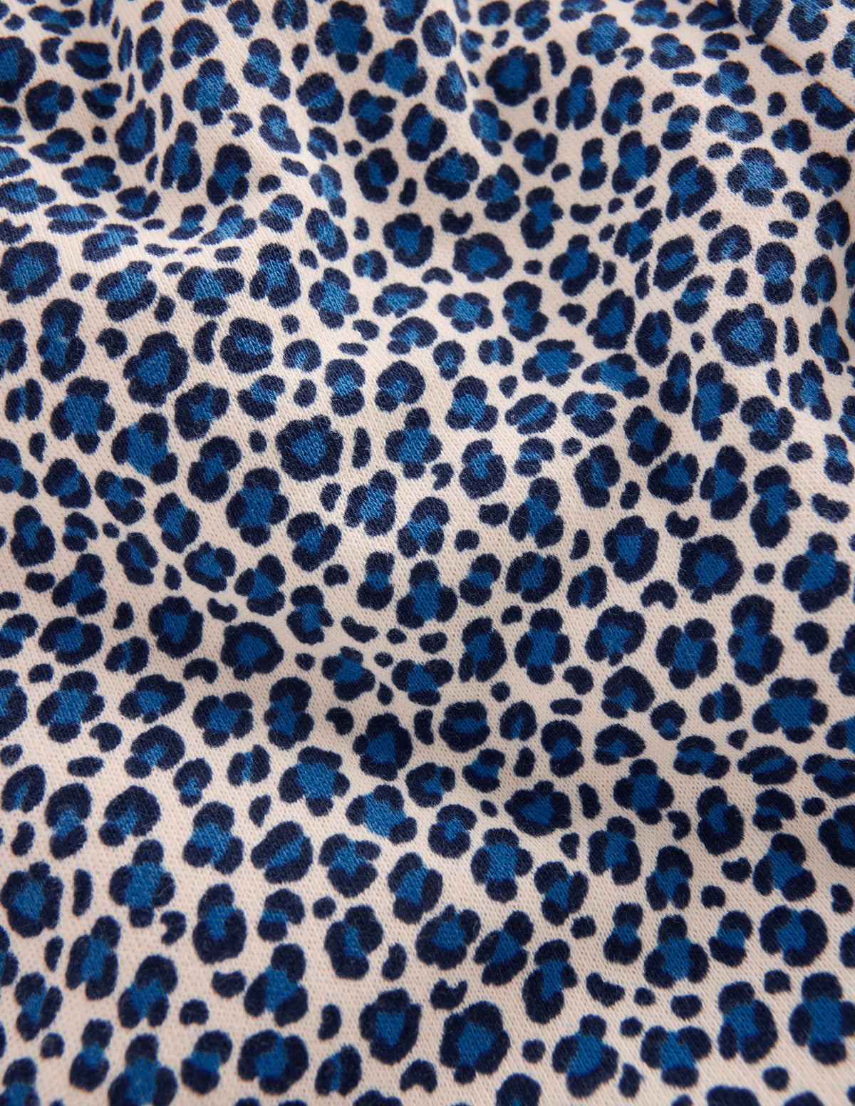 Fröhlich bedruckte Jogginghose-Calico-Weiß/Blaues Leopardenmuster - Image 3