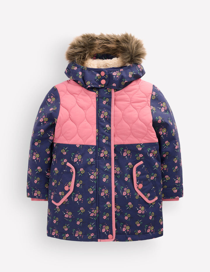 Joni Gesteppter Parka-London-Stickerei