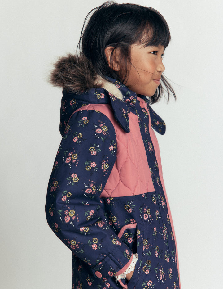 Joni Gesteppter Parka-London-Stickerei