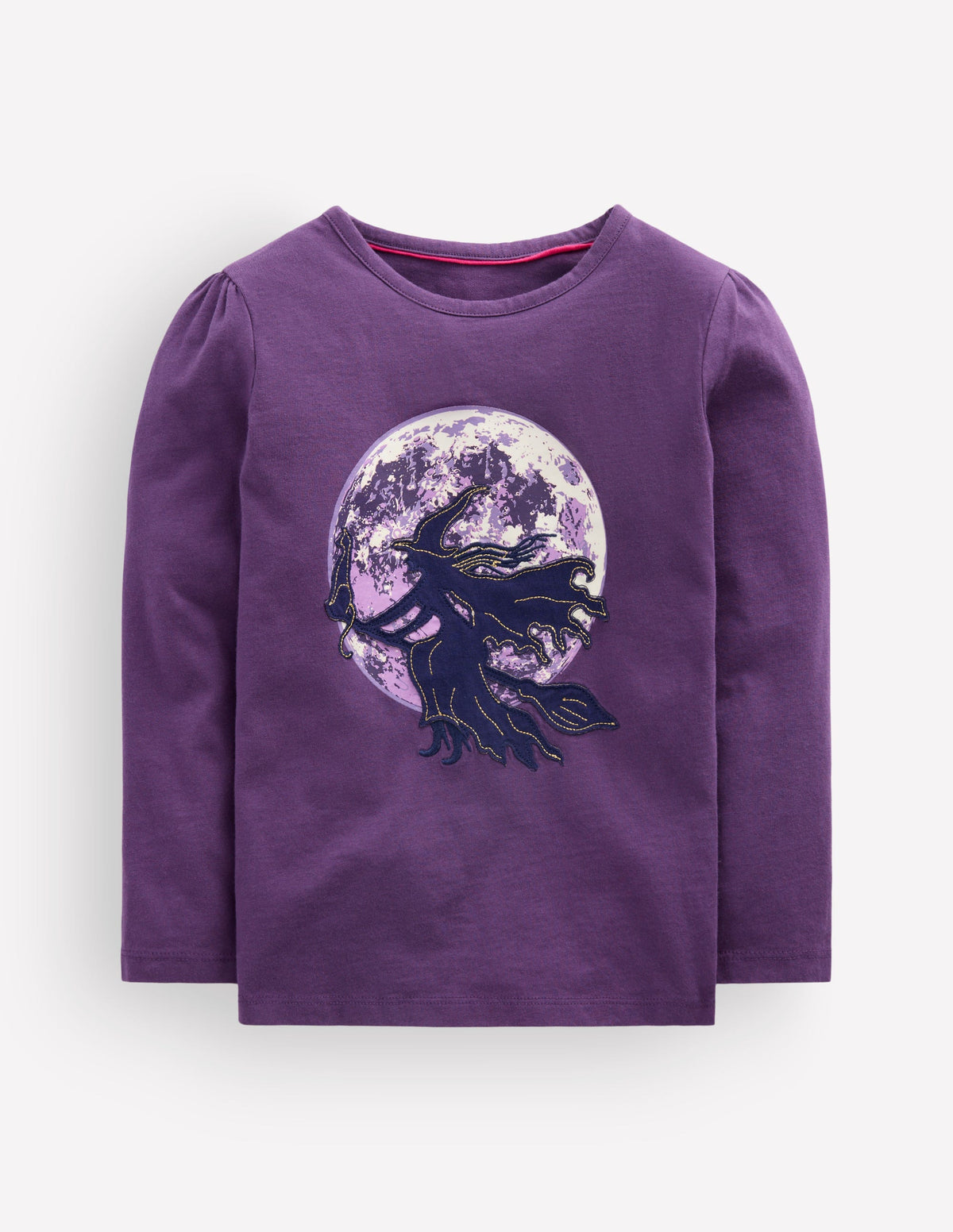 Langarmshirt mit Puffärmeln und Applikation-Mystisches Violett Hexen - Image 2