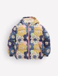 Origineller wattierter Mantel-Patchwork-Blumen
