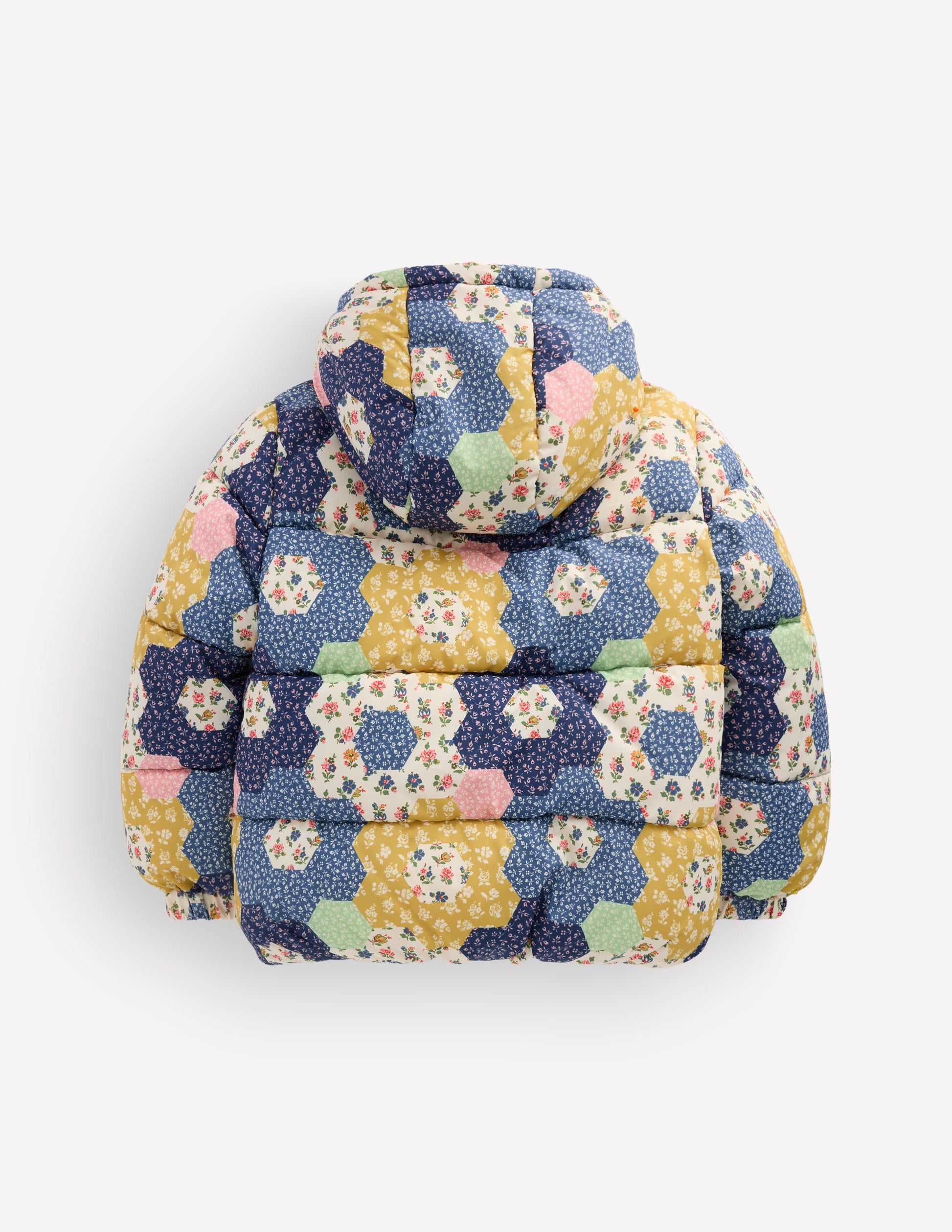 Origineller wattierter Mantel-Patchwork-Blumen-2