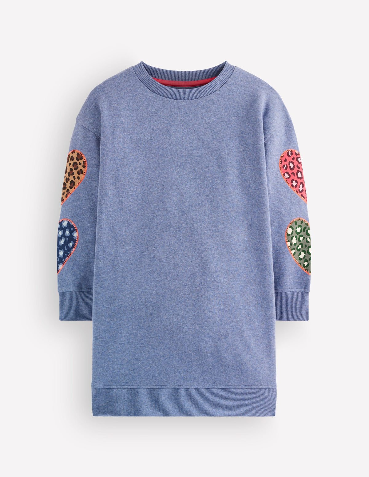 Lockeres Ami Sweatshirt-Kleid-Blau Herzstickerei - Image 1