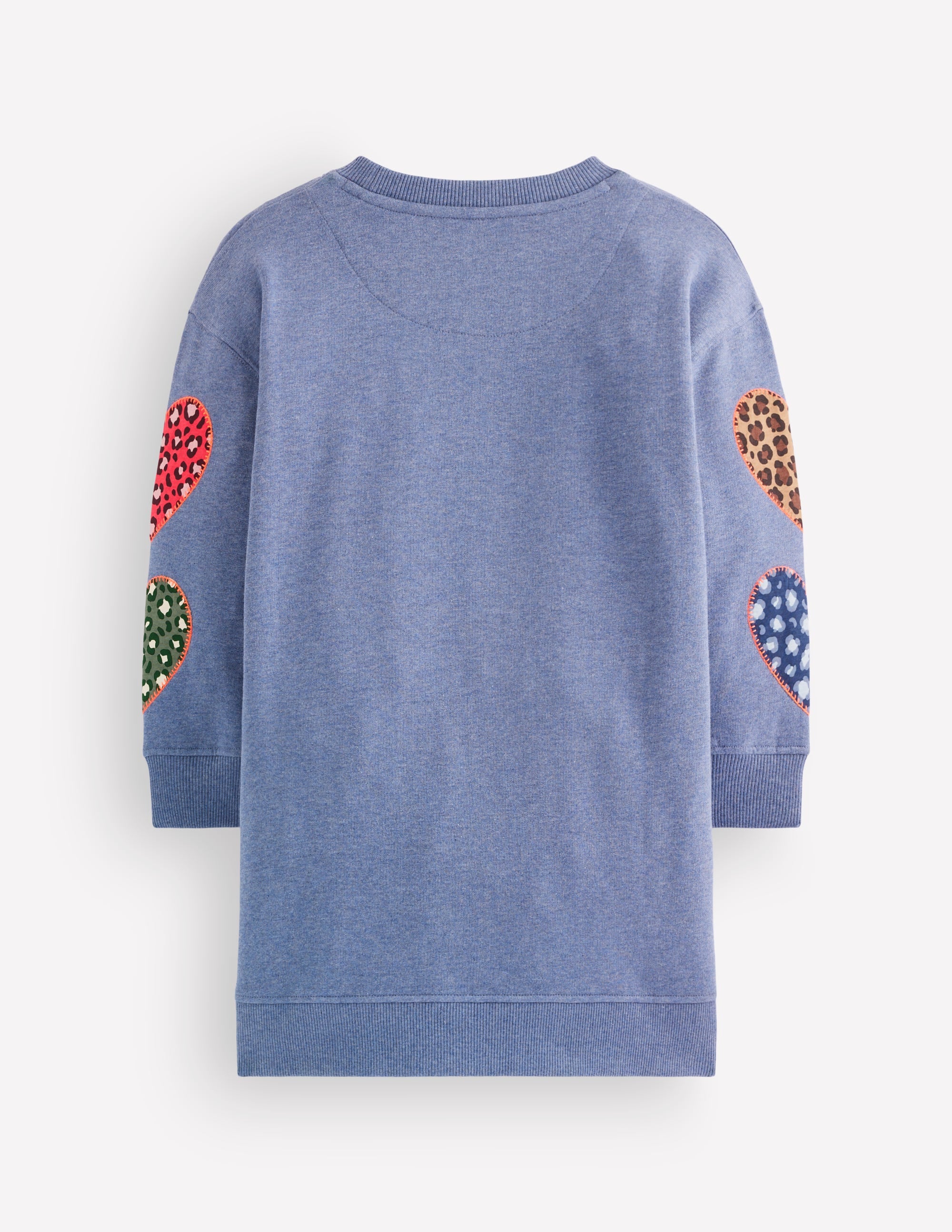 Lockeres Ami Sweatshirt-Kleid-Blau Herzstickerei - Image 2
