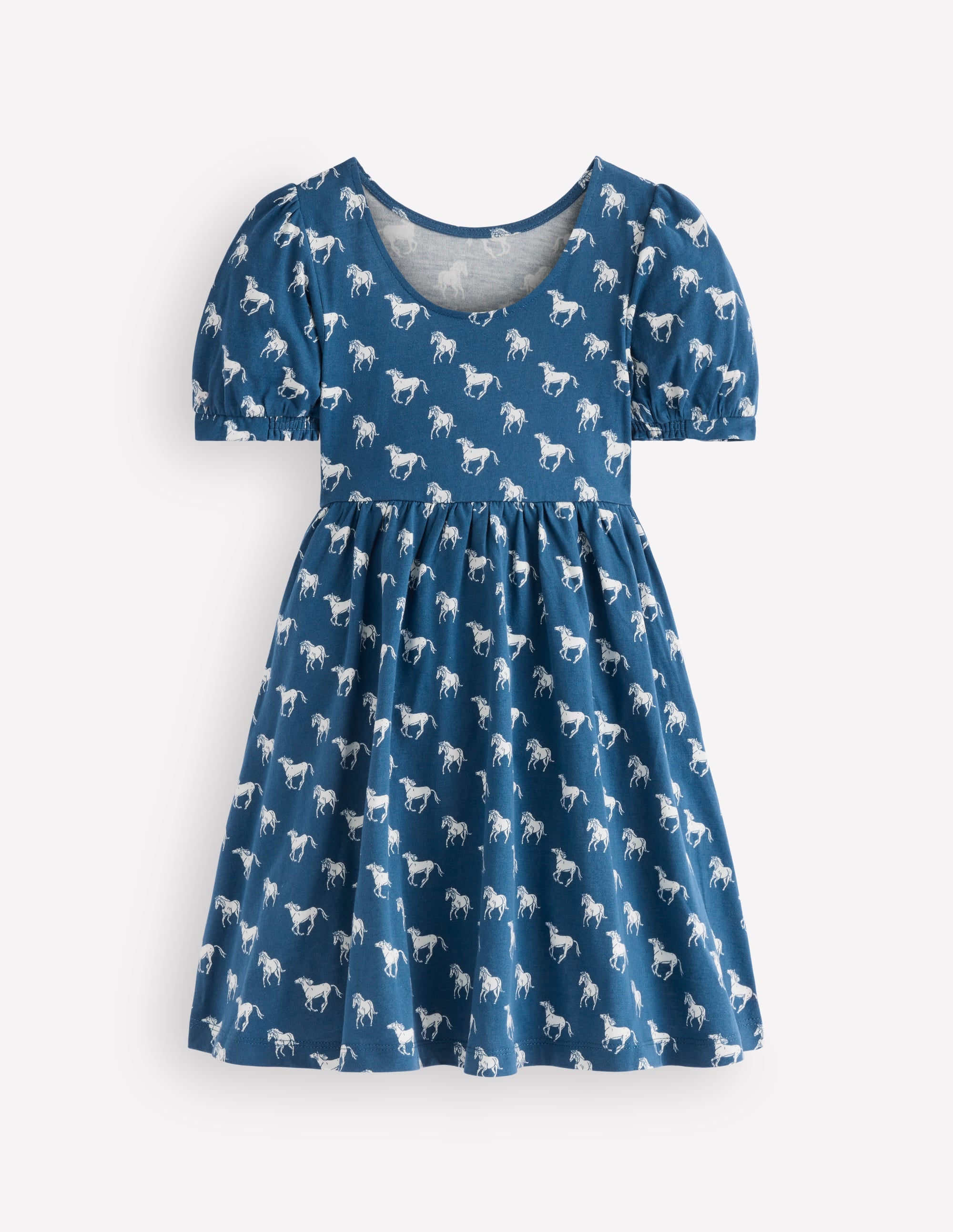 Ballerina-Jerseykleid-Blau Pferde - Image 2