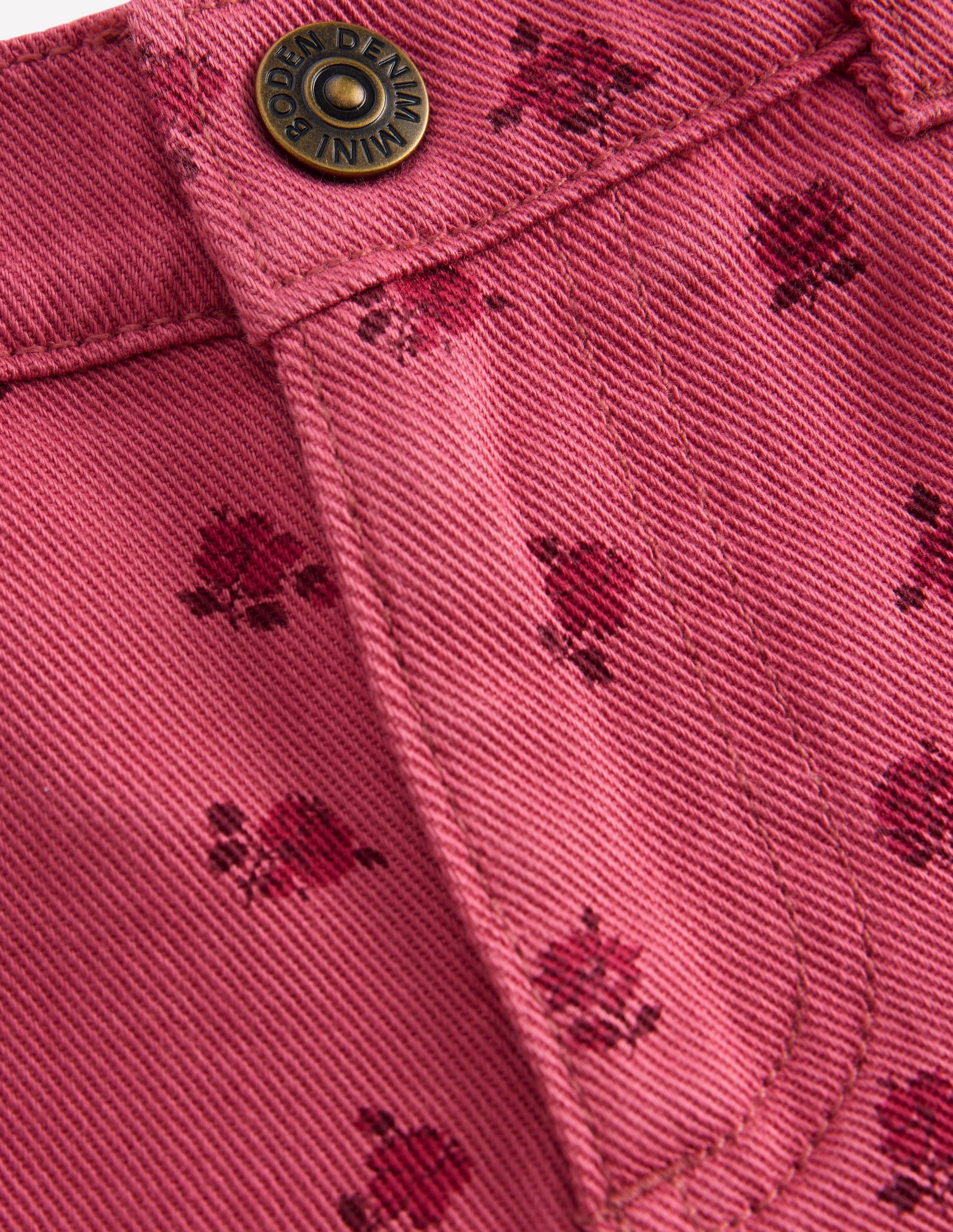 Jeans mit leichtem Schlag-Winter Puderrosa Vintage-Rosen-3